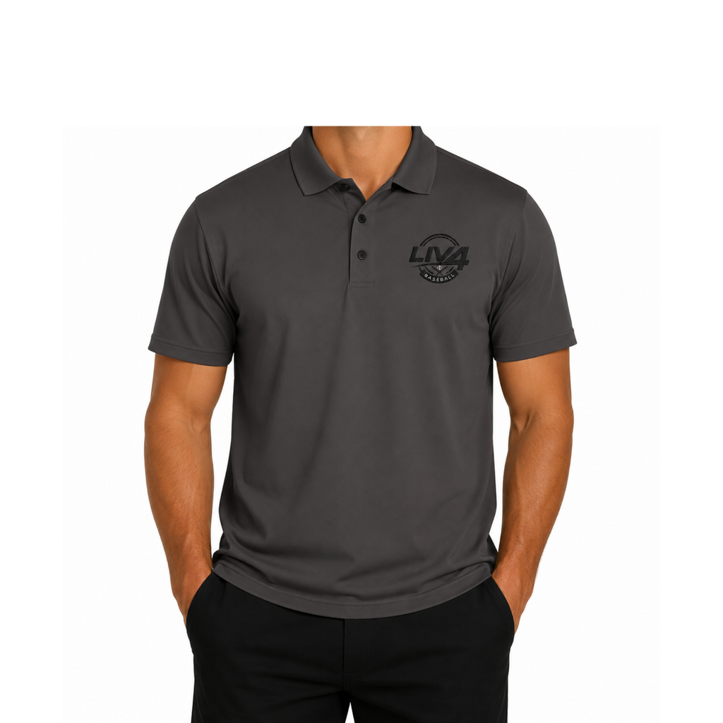 LIV 4 Baseball Embroidered Men's Performance Polo | Lightweight UPF 50