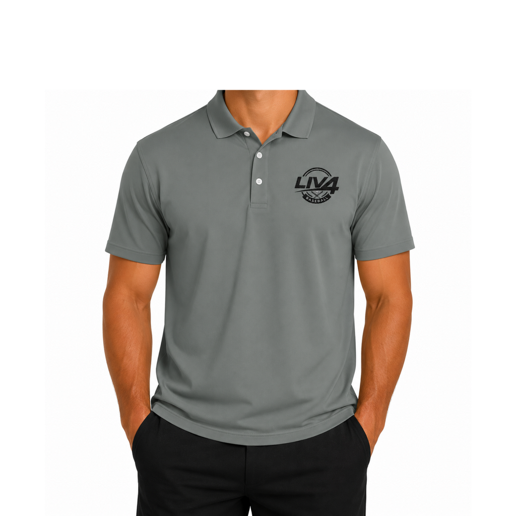LIV 4 Baseball Embroidered Men's Performance Polo | Lightweight UPF 50