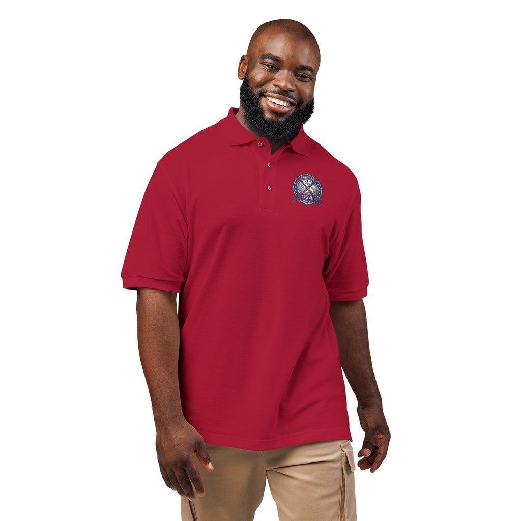 LIV 4 American Golf USA Embroidered Premium Polo | Relaxed Fit