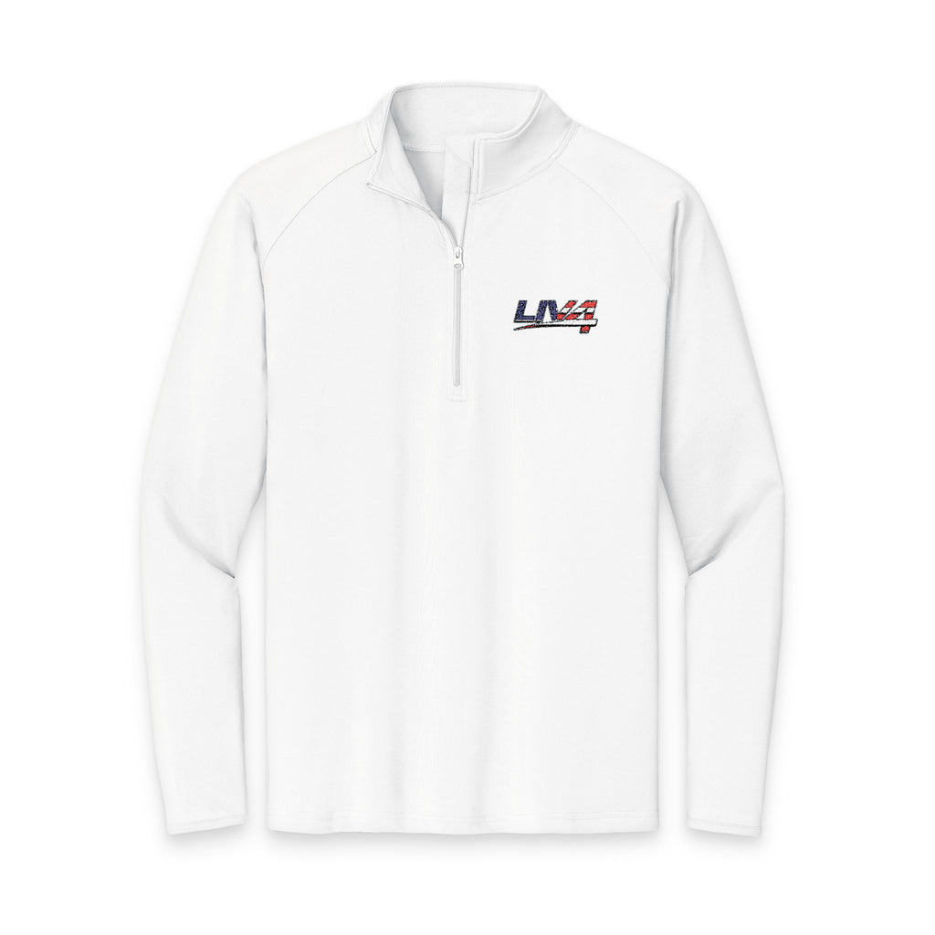 LIV 4 Embroidered Patriotic Men's Performance Lightweight Quarter-Zip | UPF 50