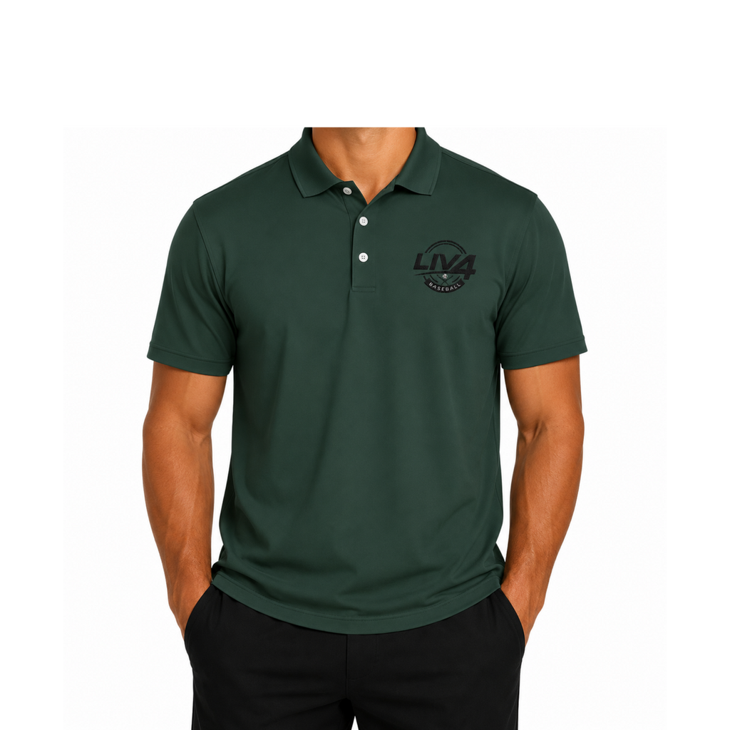 LIV 4 Baseball Embroidered Men's Performance Polo | Lightweight UPF 50