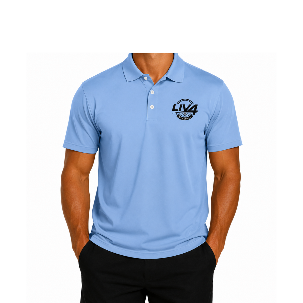 LIV 4 Baseball Embroidered Men's Performance Polo | Lightweight UPF 50