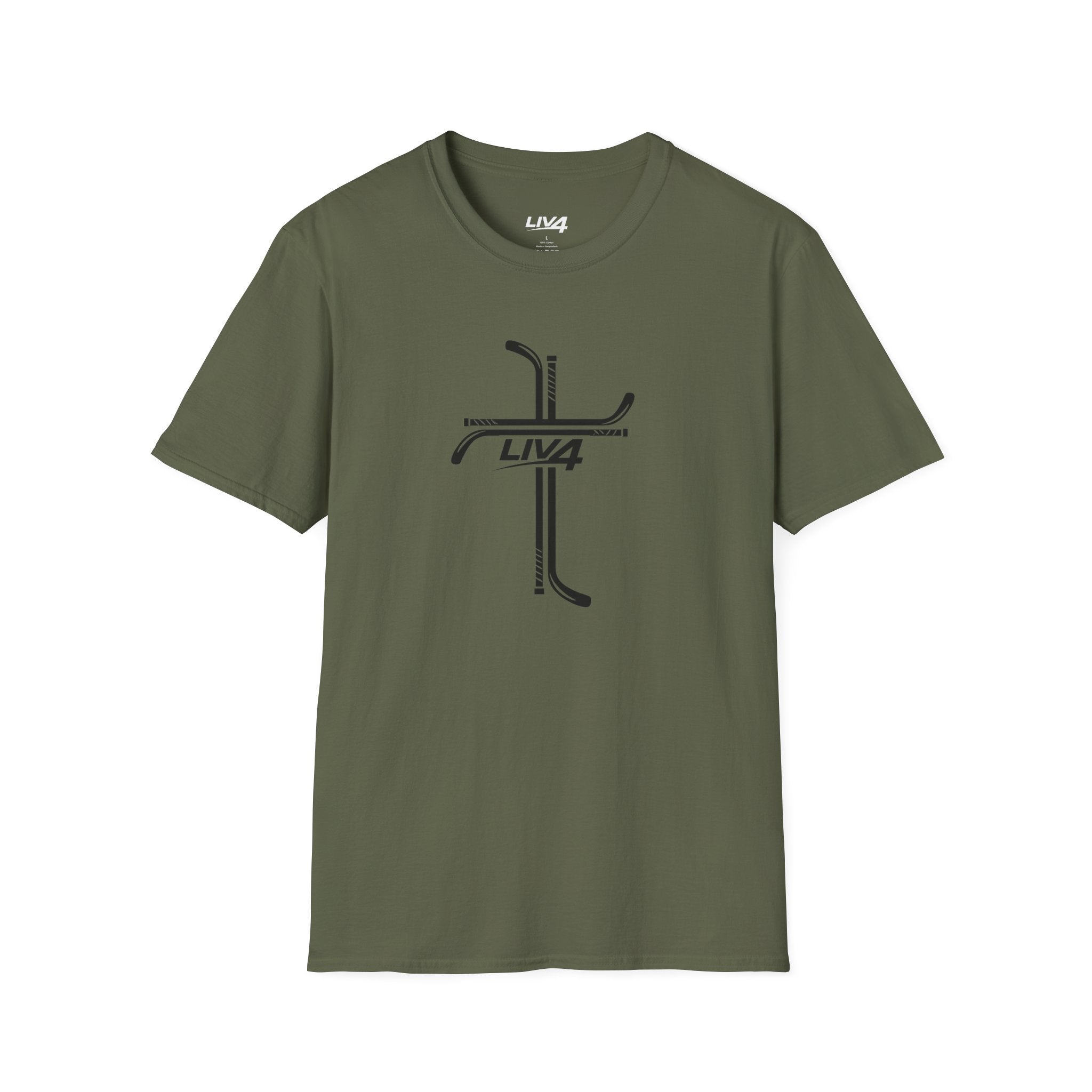 LIV 4 Hockey Cross Unisex Lightweight T-Shirt | Black Letter