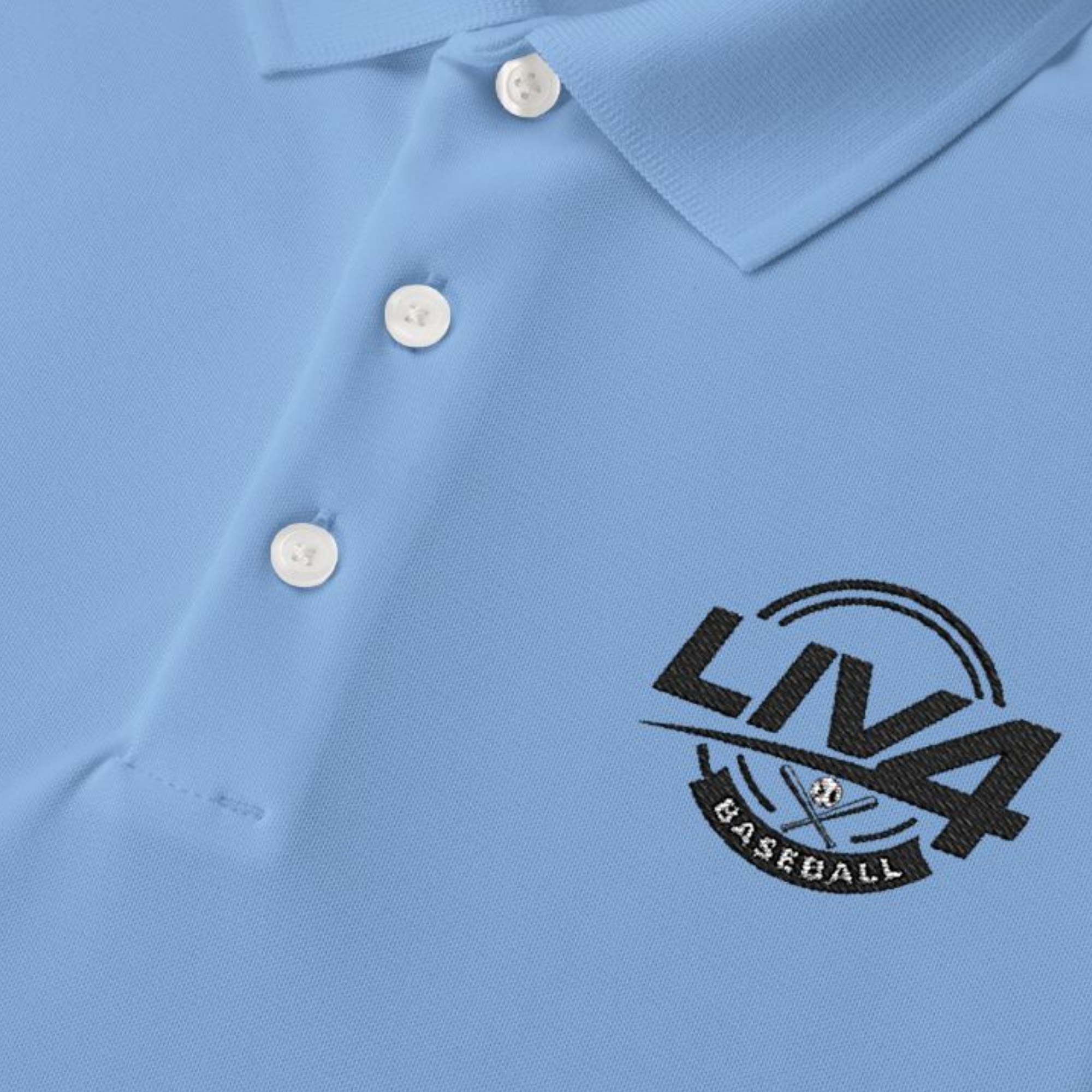 LIV 4 Baseball Embroidered Men's Performance Polo | Lightweight UPF 50