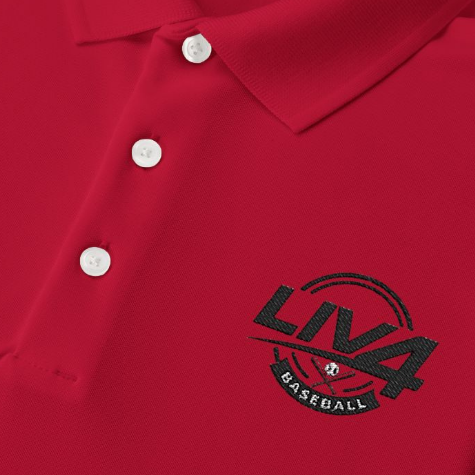 LIV 4 Baseball Embroidered Men's Performance Polo | Lightweight UPF 50