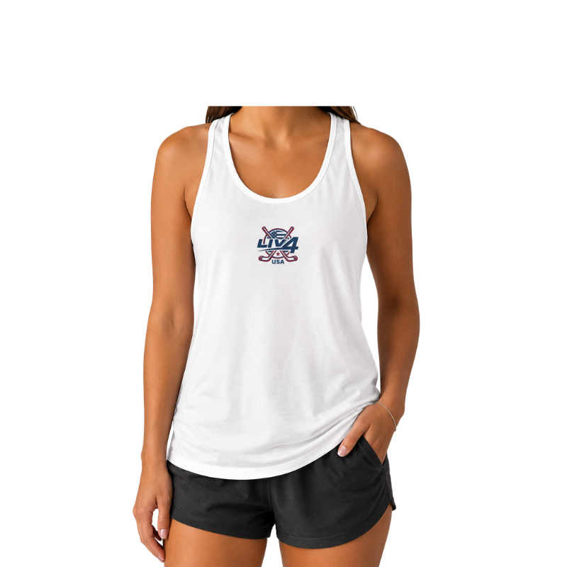 LIV 4 Hockey USA Patriotic Women's Flowy Racerback Tank
