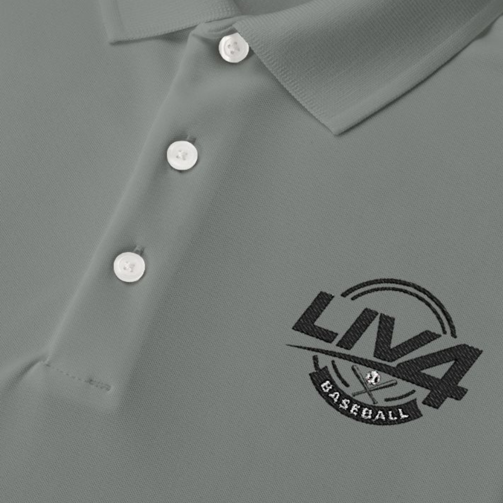 LIV 4 Baseball Embroidered Men's Performance Polo | Lightweight UPF 50