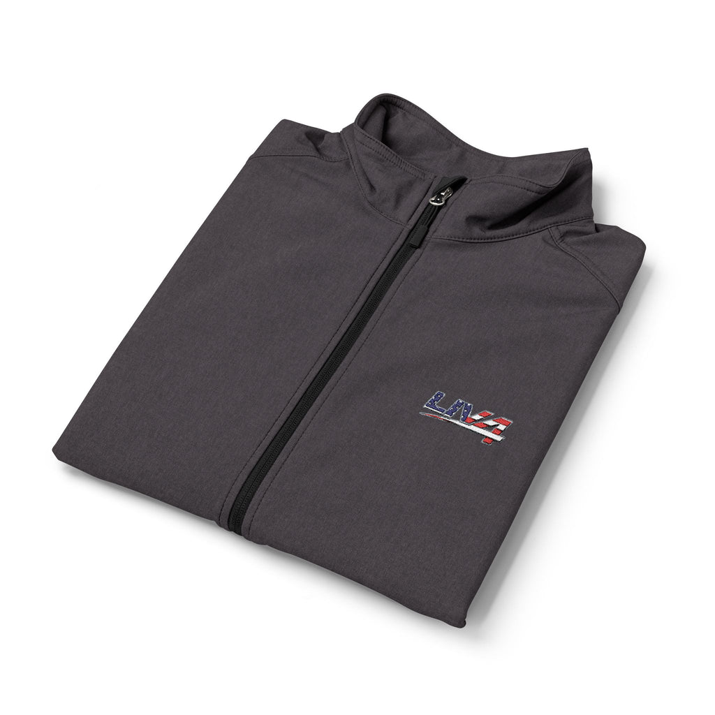 LIV 4 Embroidered Patriotic Men's Premium Soft Shell Vest | Wind-Resistant | Water-Repellent