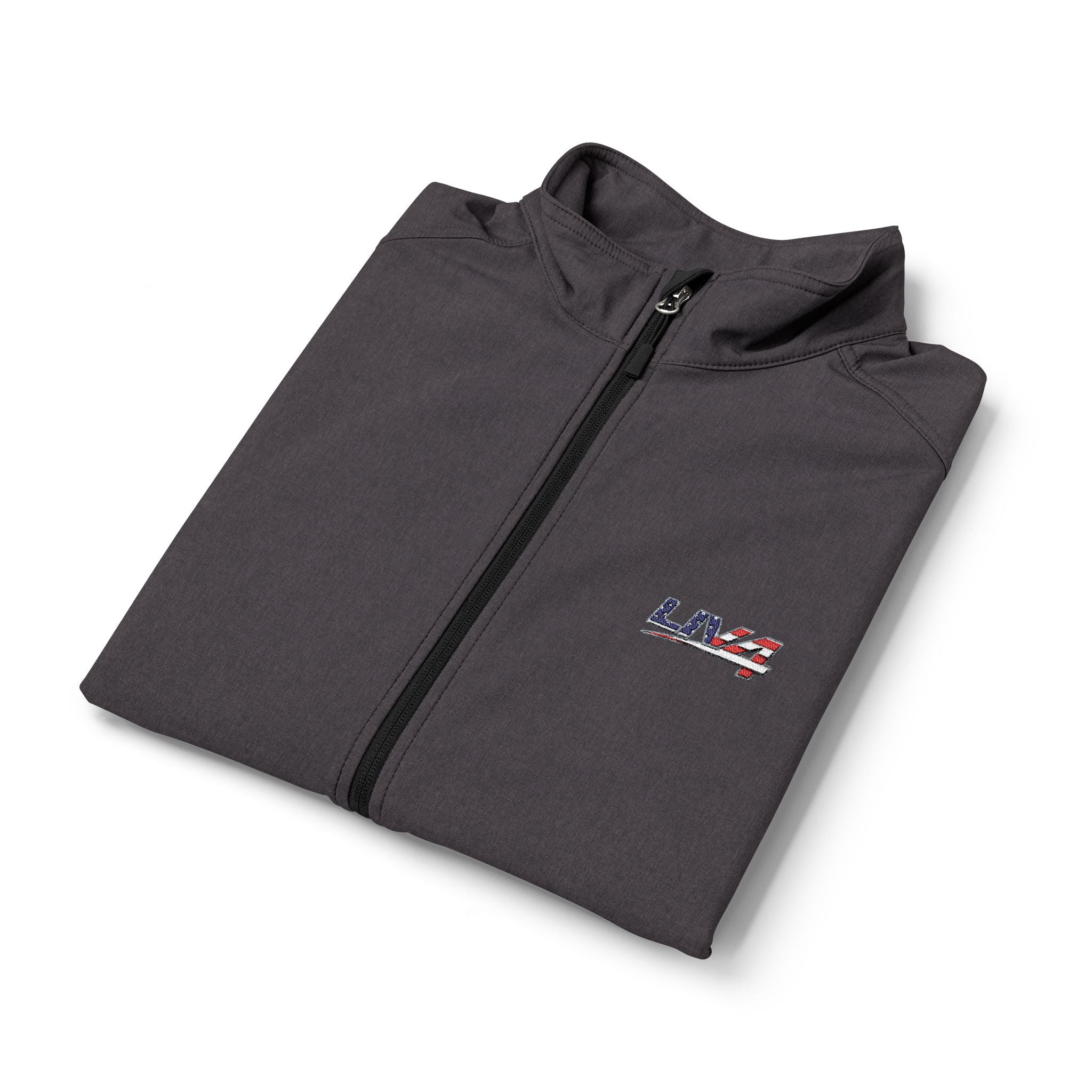 LIV 4 Embroidered Patriotic Men's Premium Soft Shell Vest | Wind-Resistant | Water-Repellent