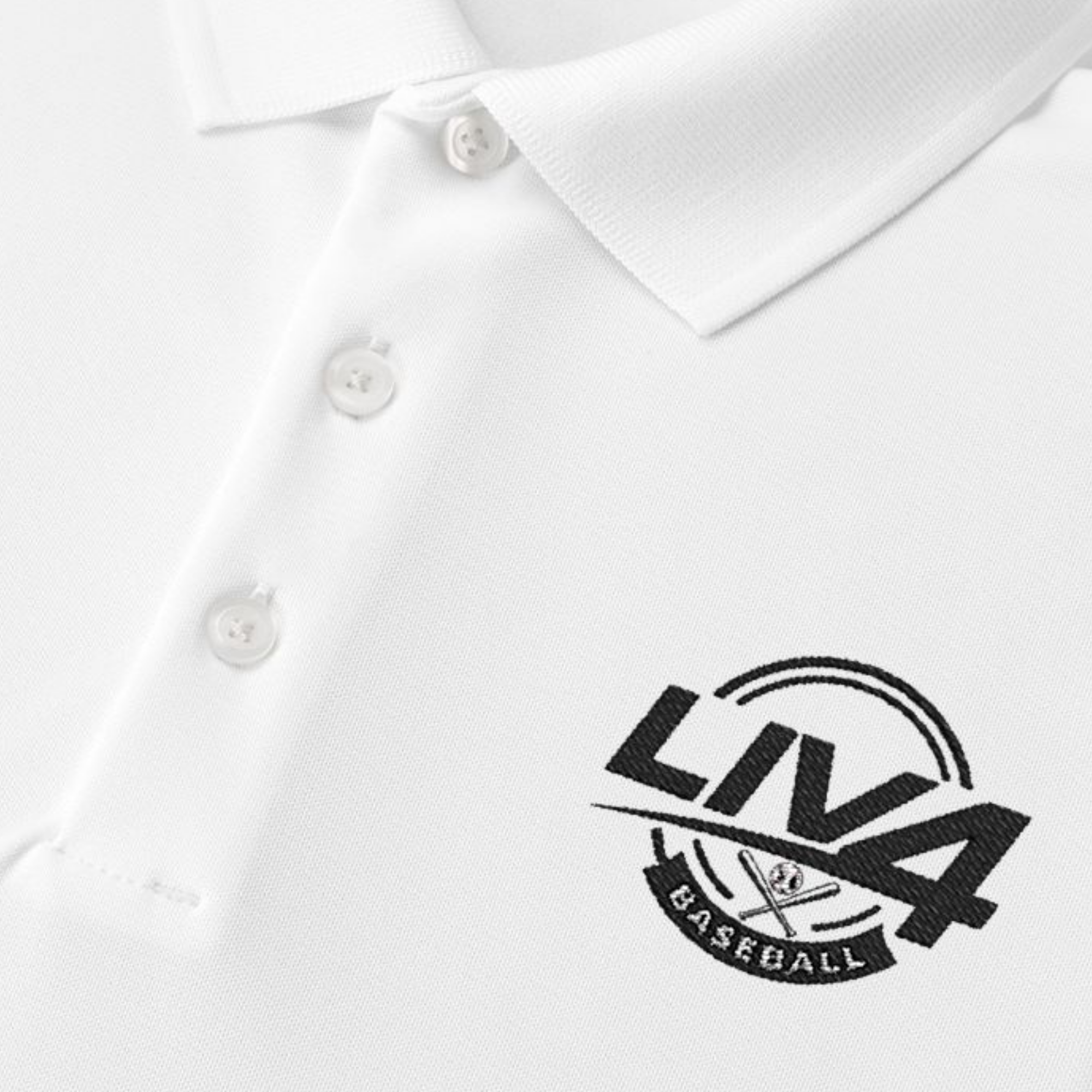 LIV 4 Baseball Embroidered Men's Performance Polo | Lightweight UPF 50