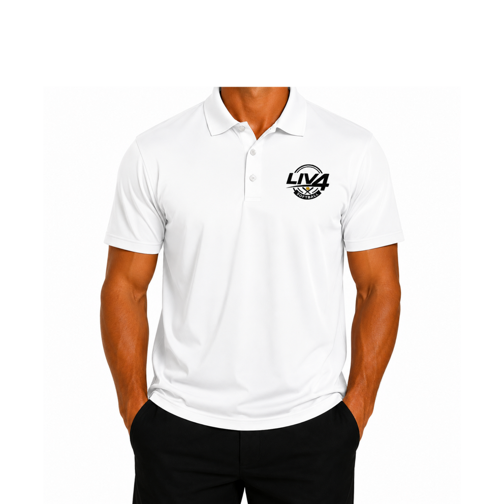 LIV 4 Softball Embroidered Men's Performance Polo | Lightweight UPF 50