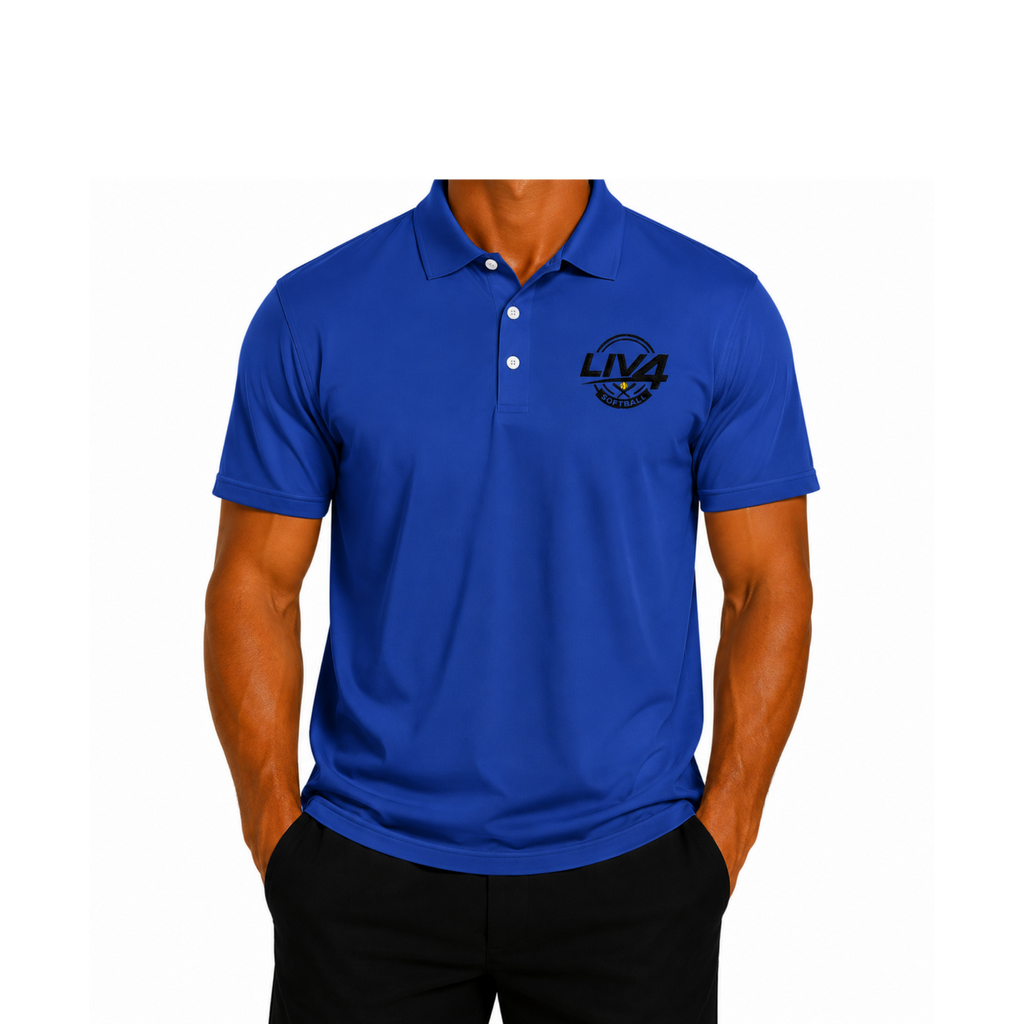LIV 4 Softball Embroidered Men's Performance Polo | Lightweight UPF 50