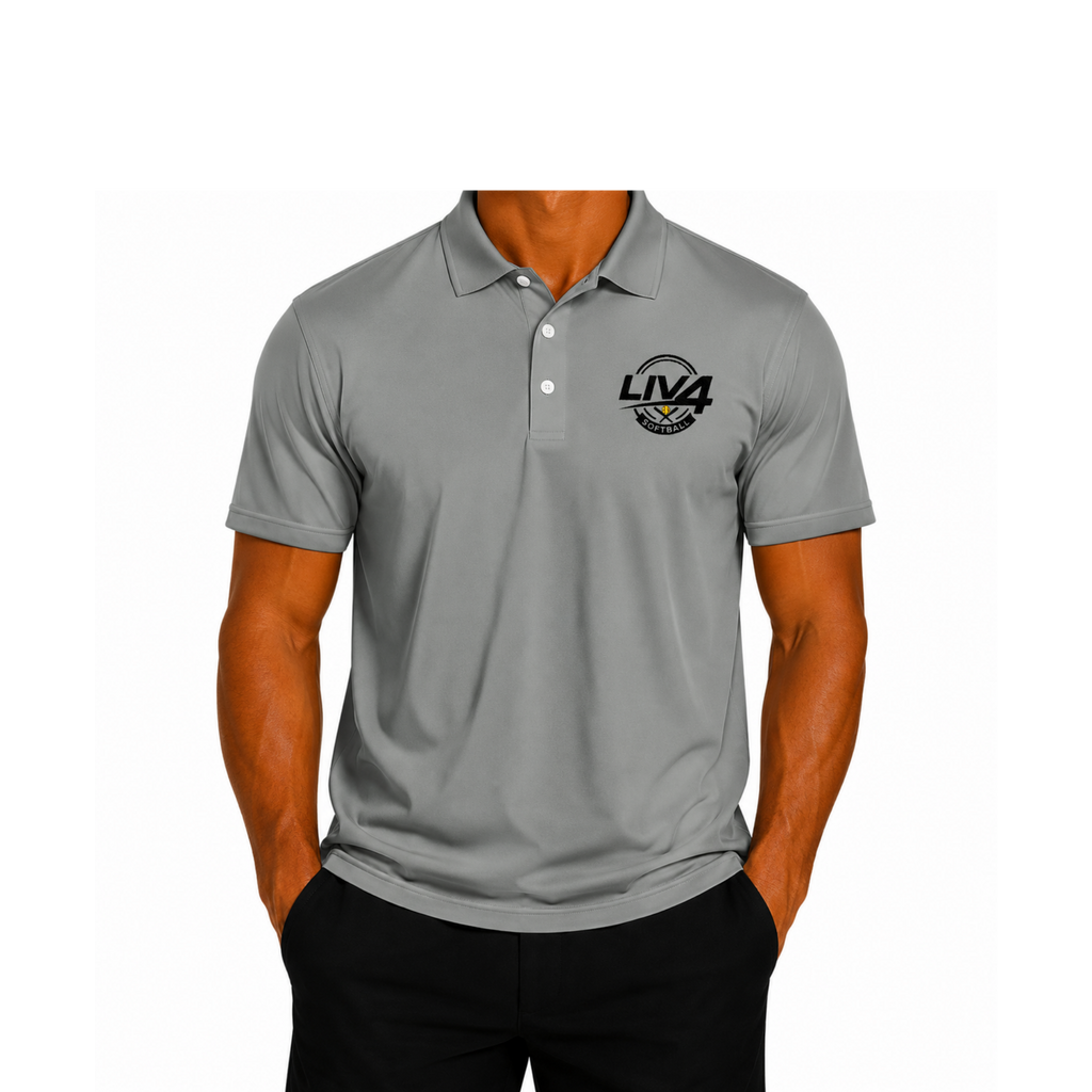 LIV 4 Softball Embroidered Men's Performance Polo | Lightweight UPF 50