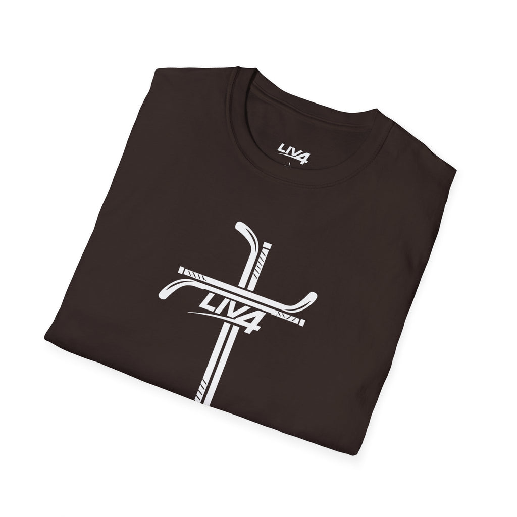LIV 4 Hockey Cross Unisex Lightweight T-Shirt | White Letter