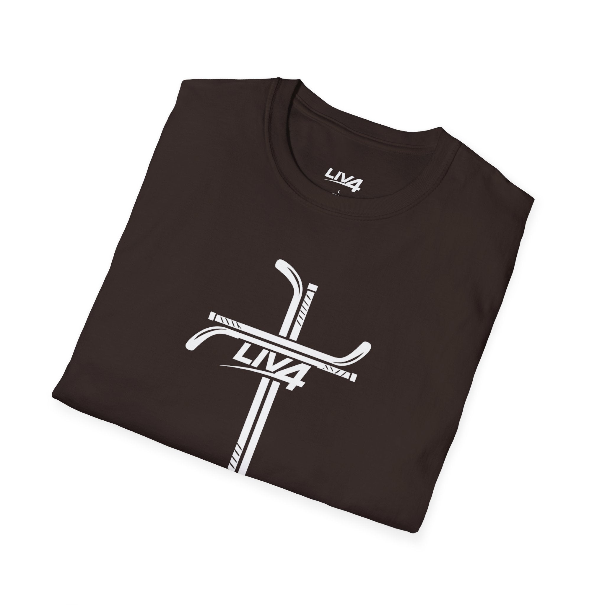 LIV 4 Hockey Cross Unisex Lightweight T-Shirt | White Letter