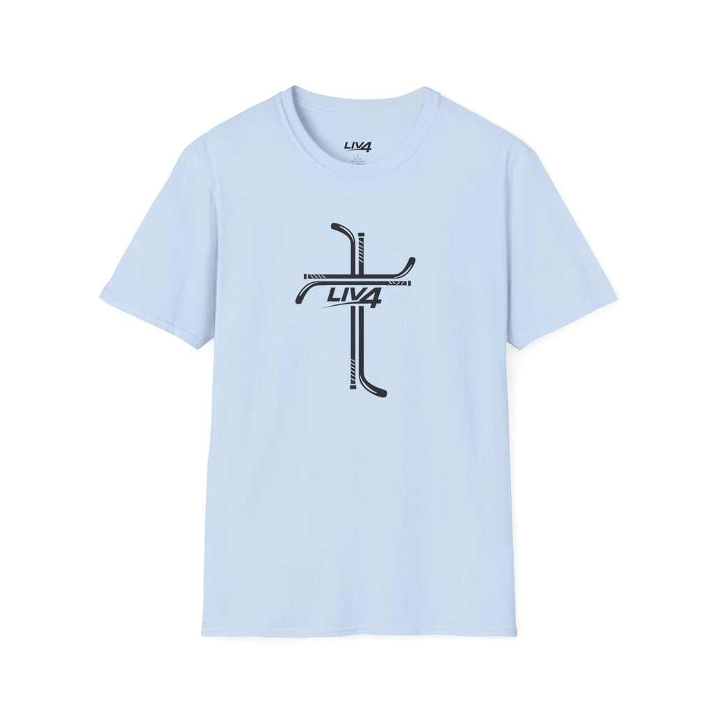 LIV 4 Hockey Cross Unisex Lightweight T-Shirt | Black Letter