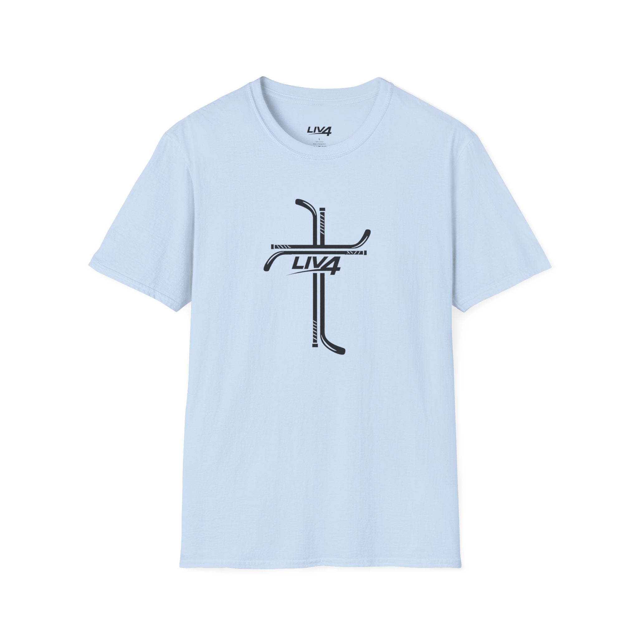 LIV 4 Hockey Cross Unisex Lightweight T-Shirt | Black Letter