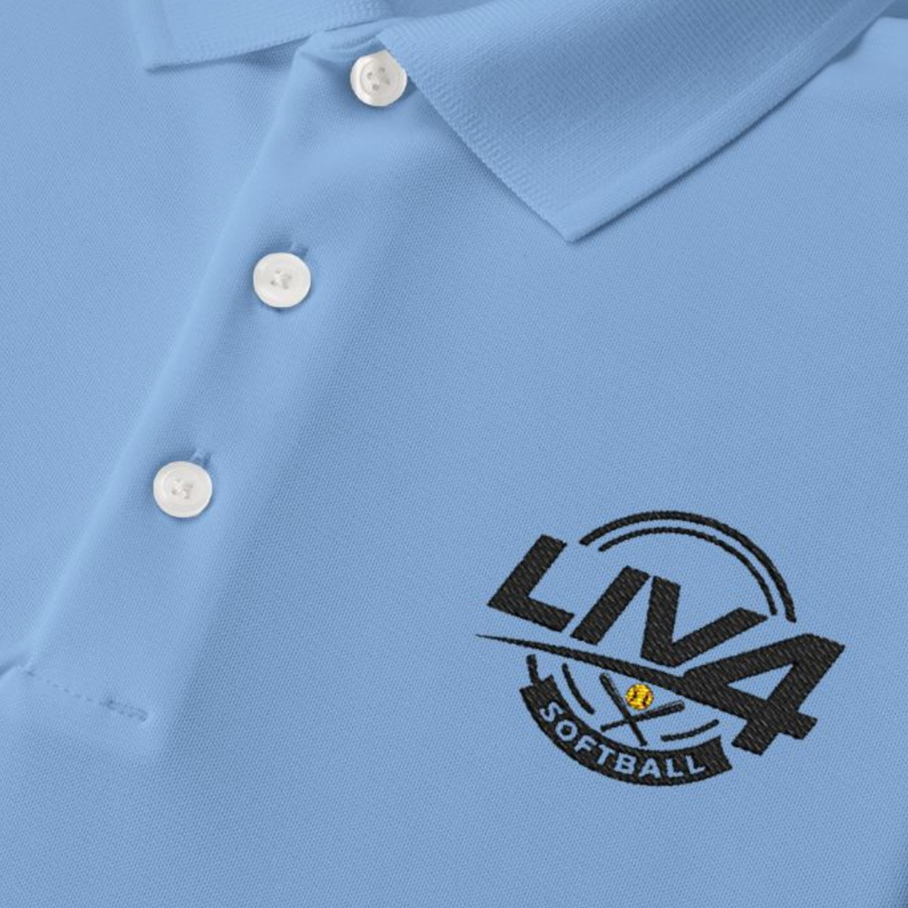 LIV 4 Softball Embroidered Men's Performance Polo | Lightweight UPF 50