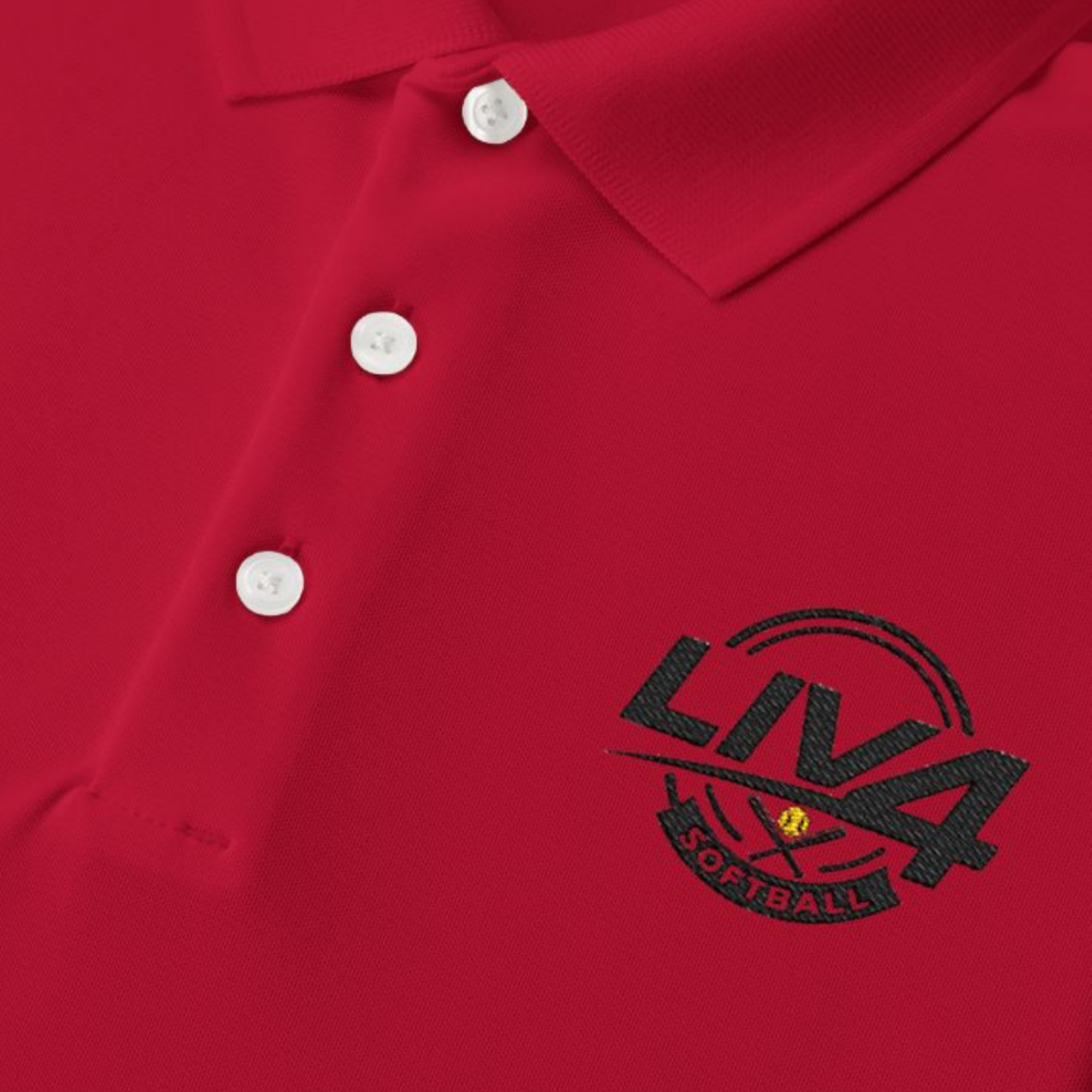 LIV 4 Softball Embroidered Men's Performance Polo | Lightweight UPF 50