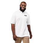 LIV 4 Patriotic Embroidered Premium Polo | Red Line USA Flag on Sleeve | Relaxed Fit