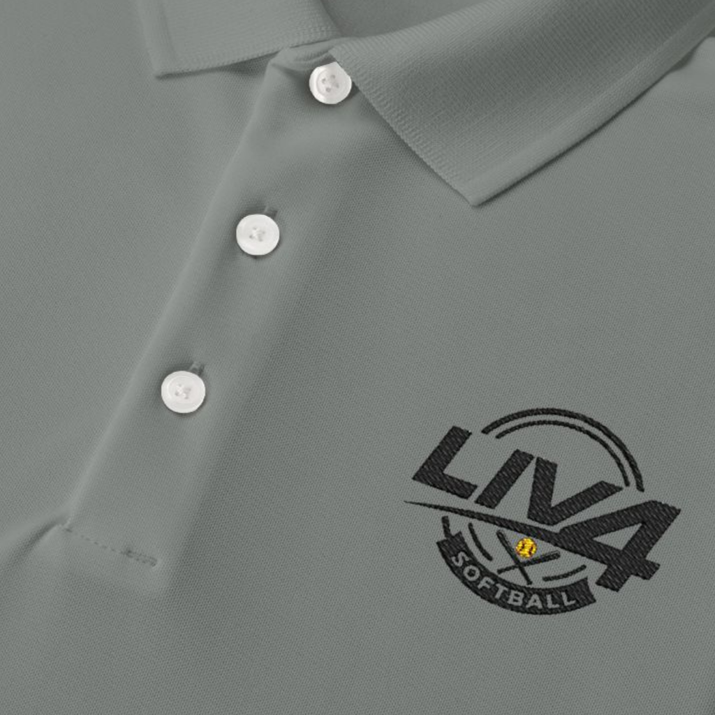 LIV 4 Softball Embroidered Men's Performance Polo | Lightweight UPF 50