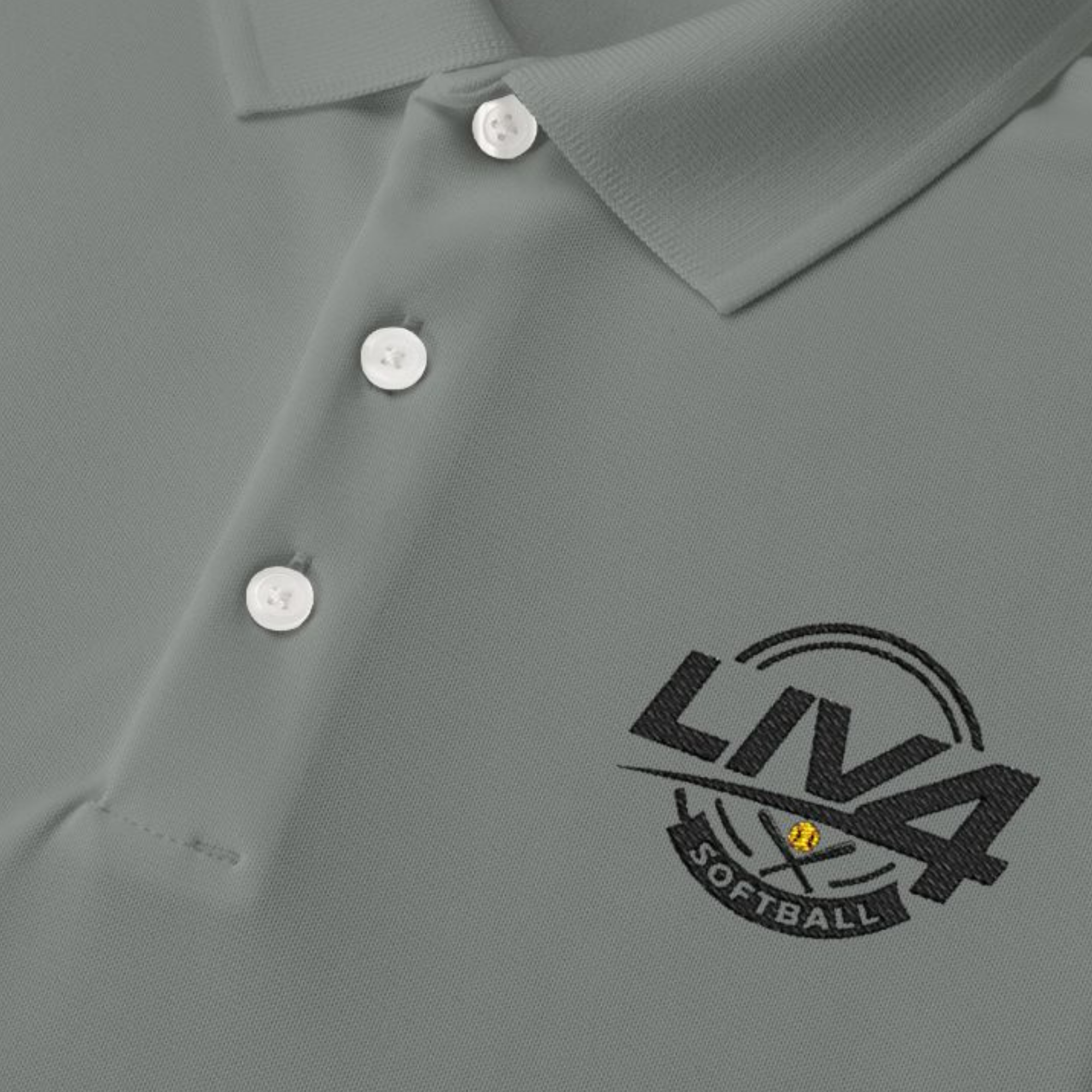 LIV 4 Softball Embroidered Men's Performance Polo | Lightweight UPF 50
