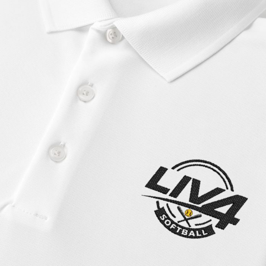 LIV 4 Softball Embroidered Men's Performance Polo | Lightweight UPF 50