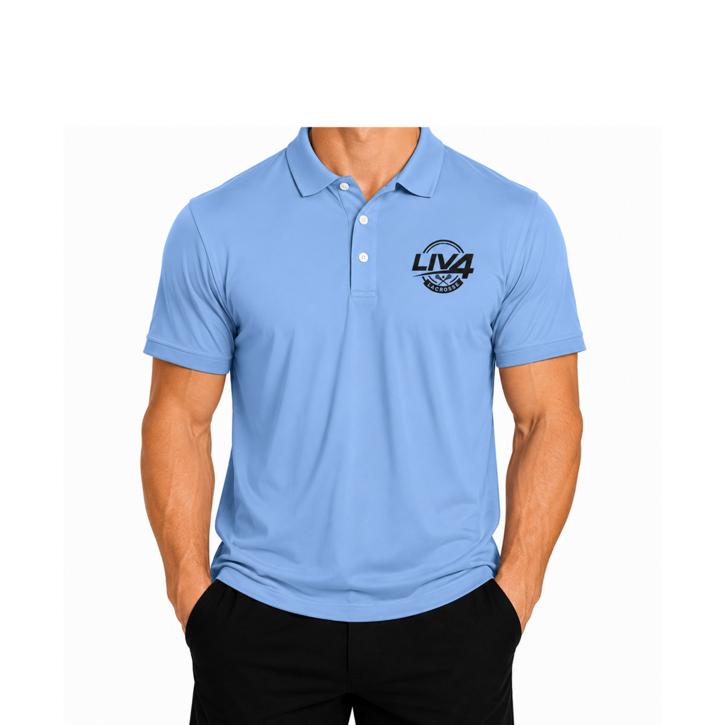 LIV 4 Lacrosse Embroidered Men's Performance Polo | Lightweight UPF 50
