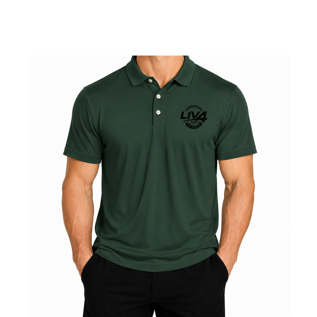 LIV 4 Lacrosse Embroidered Men's Performance Polo | Lightweight UPF 50