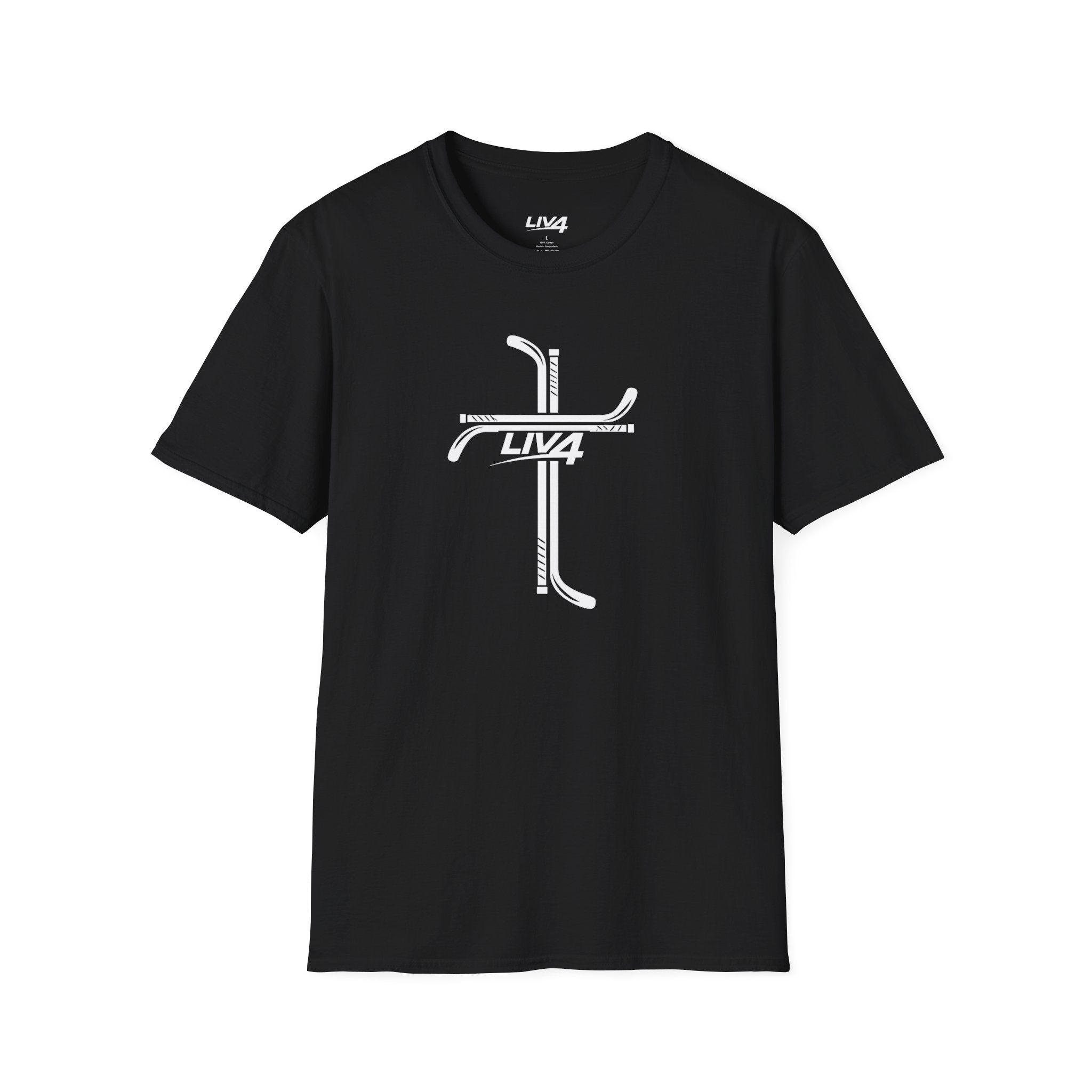 LIV 4 Hockey Cross Unisex Lightweight T-Shirt | White Letter