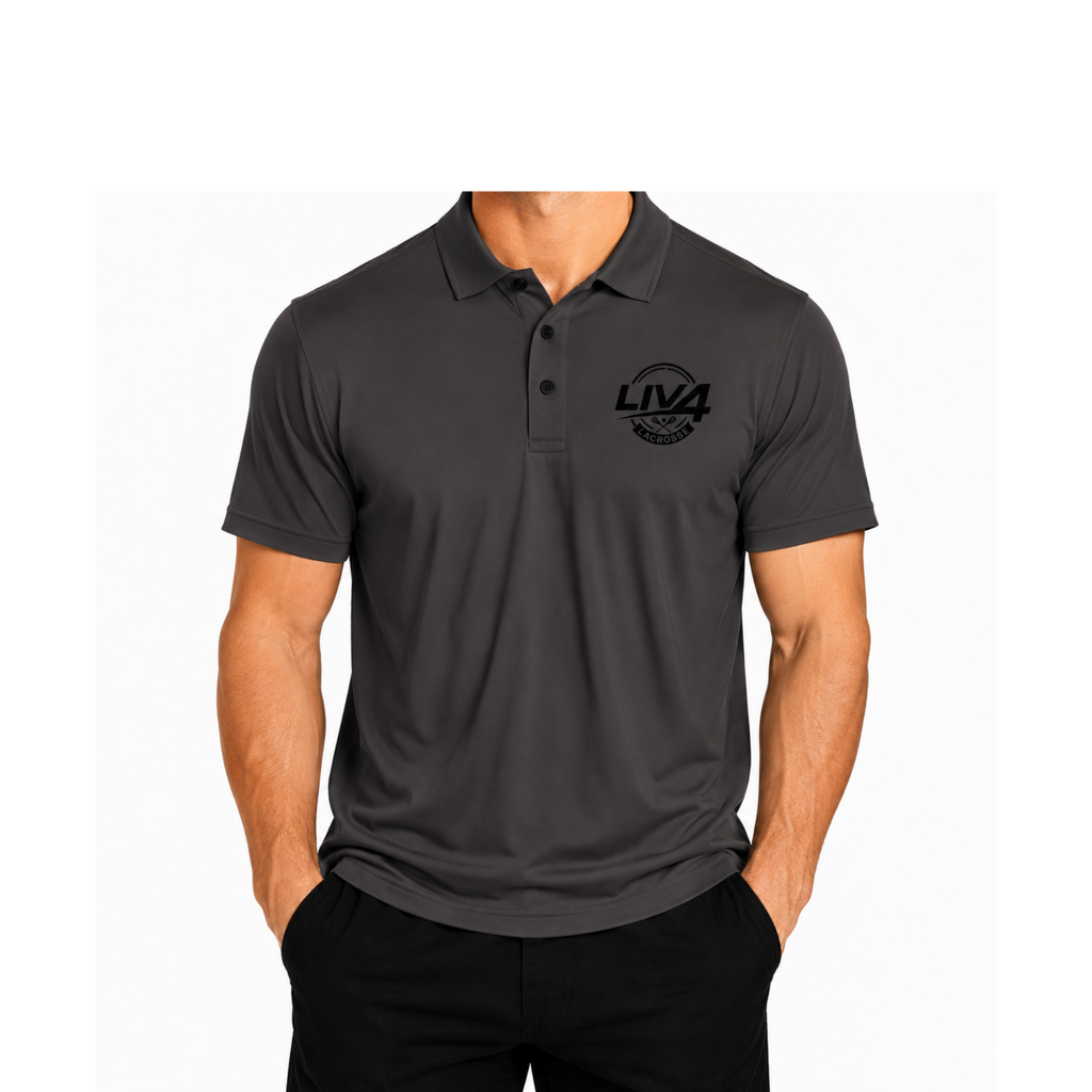 LIV 4 Lacrosse Embroidered Men's Performance Polo | Lightweight UPF 50