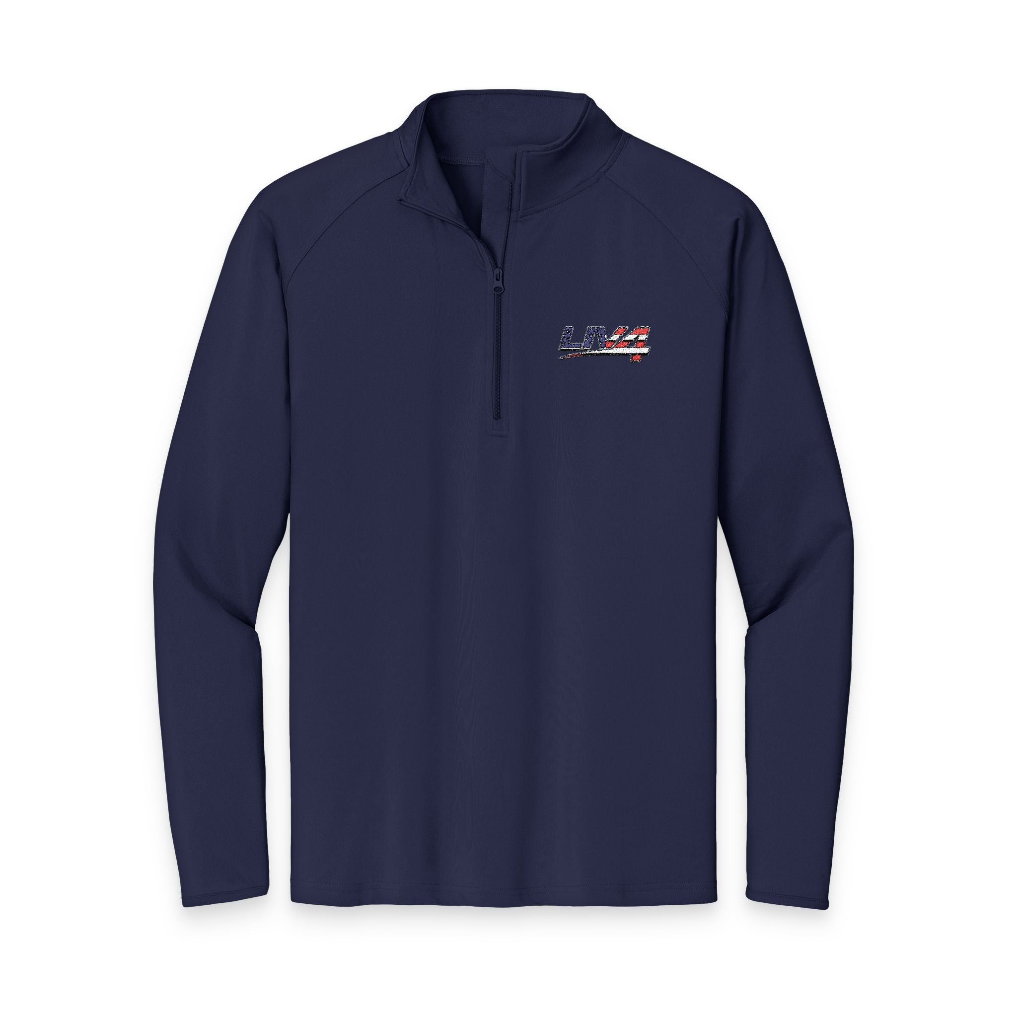 LIV 4 Embroidered Patriotic Men's Performance Lightweight Quarter-Zip | UPF 50