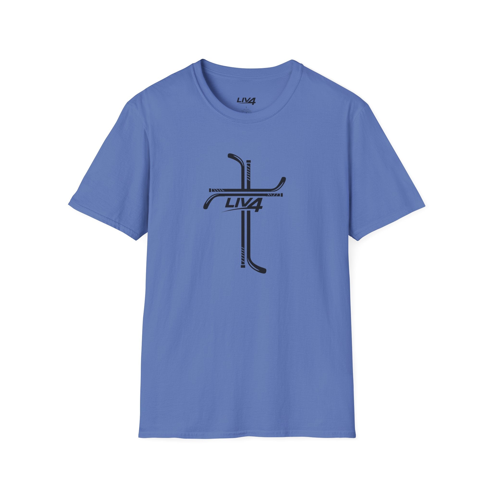 LIV 4 Hockey Cross Unisex Lightweight T-Shirt | Black Letter