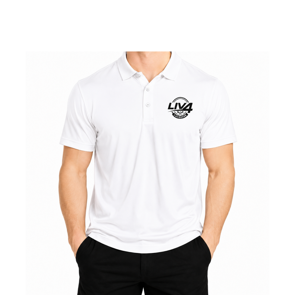 LIV 4 Lacrosse Embroidered Men's Performance Polo | Lightweight UPF 50