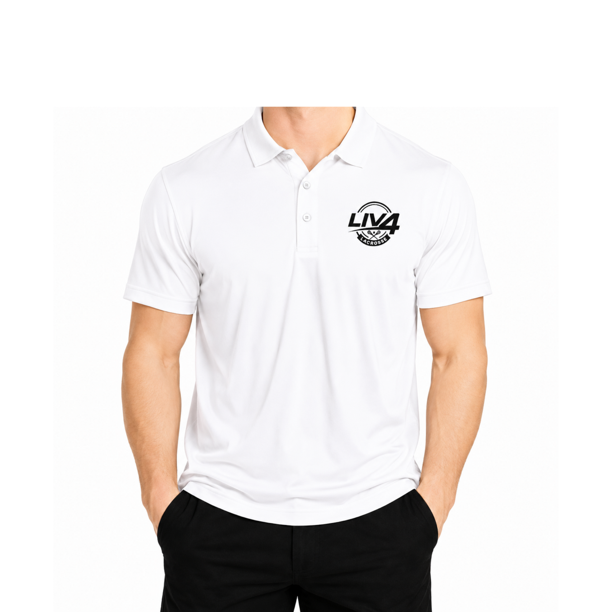 LIV 4 Lacrosse Embroidered Men's Performance Polo | Lightweight UPF 50