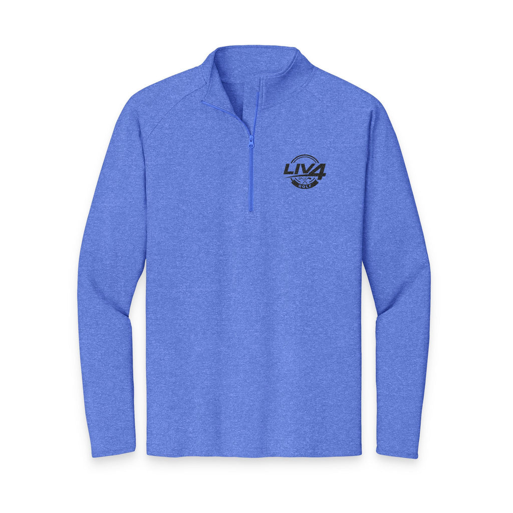 LIV 4 Golfing Embroidered Men's Performance Lightweight Quarter-Zip | Moisture Wicking