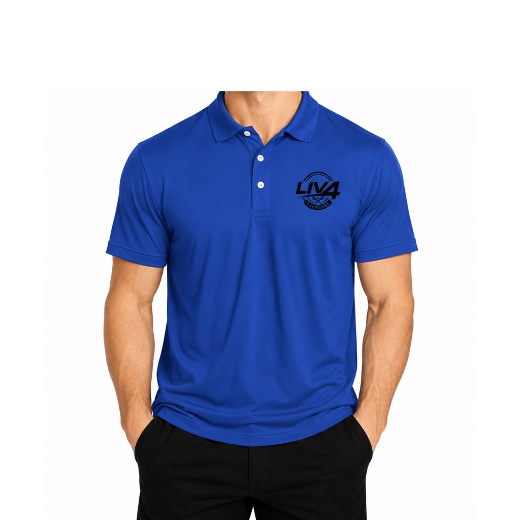 LIV 4 Lacrosse Embroidered Men's Performance Polo | Lightweight UPF 50