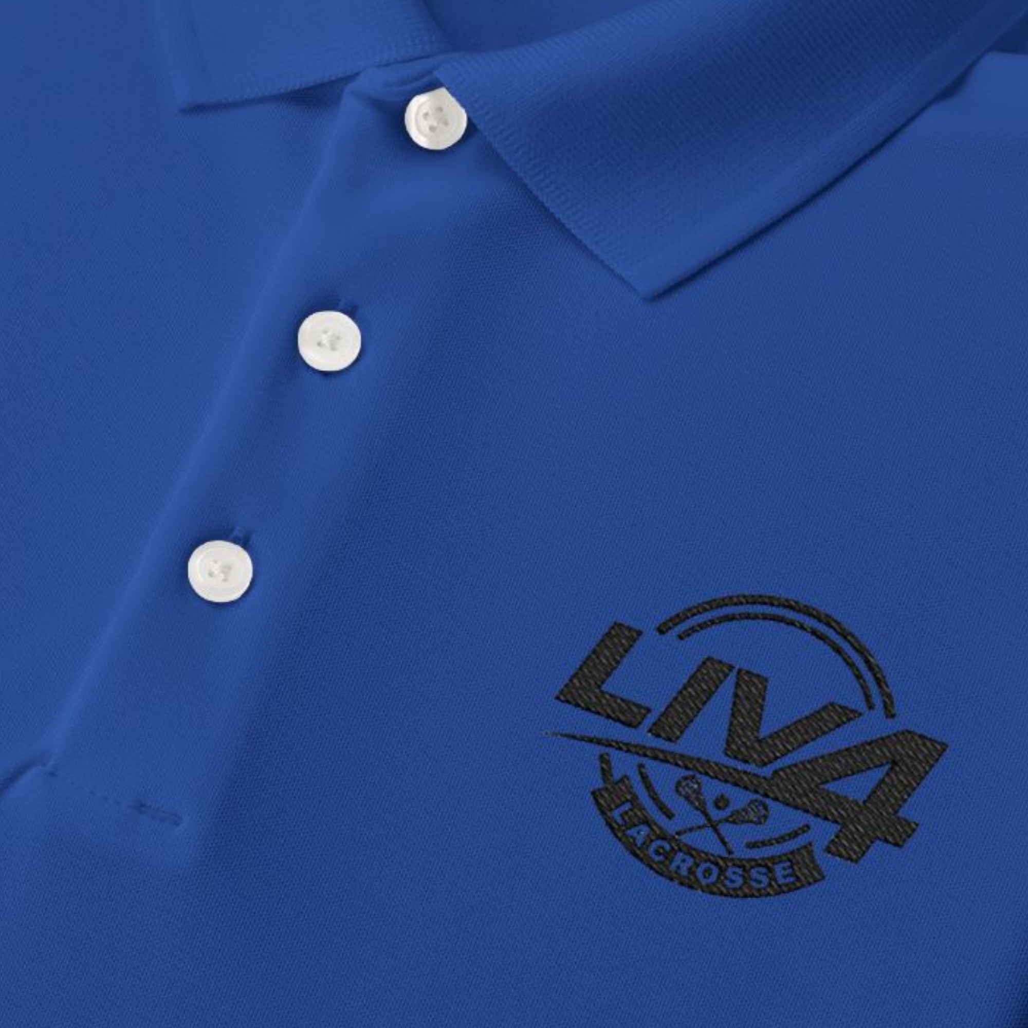 LIV 4 Lacrosse Embroidered Men's Performance Polo | Lightweight UPF 50