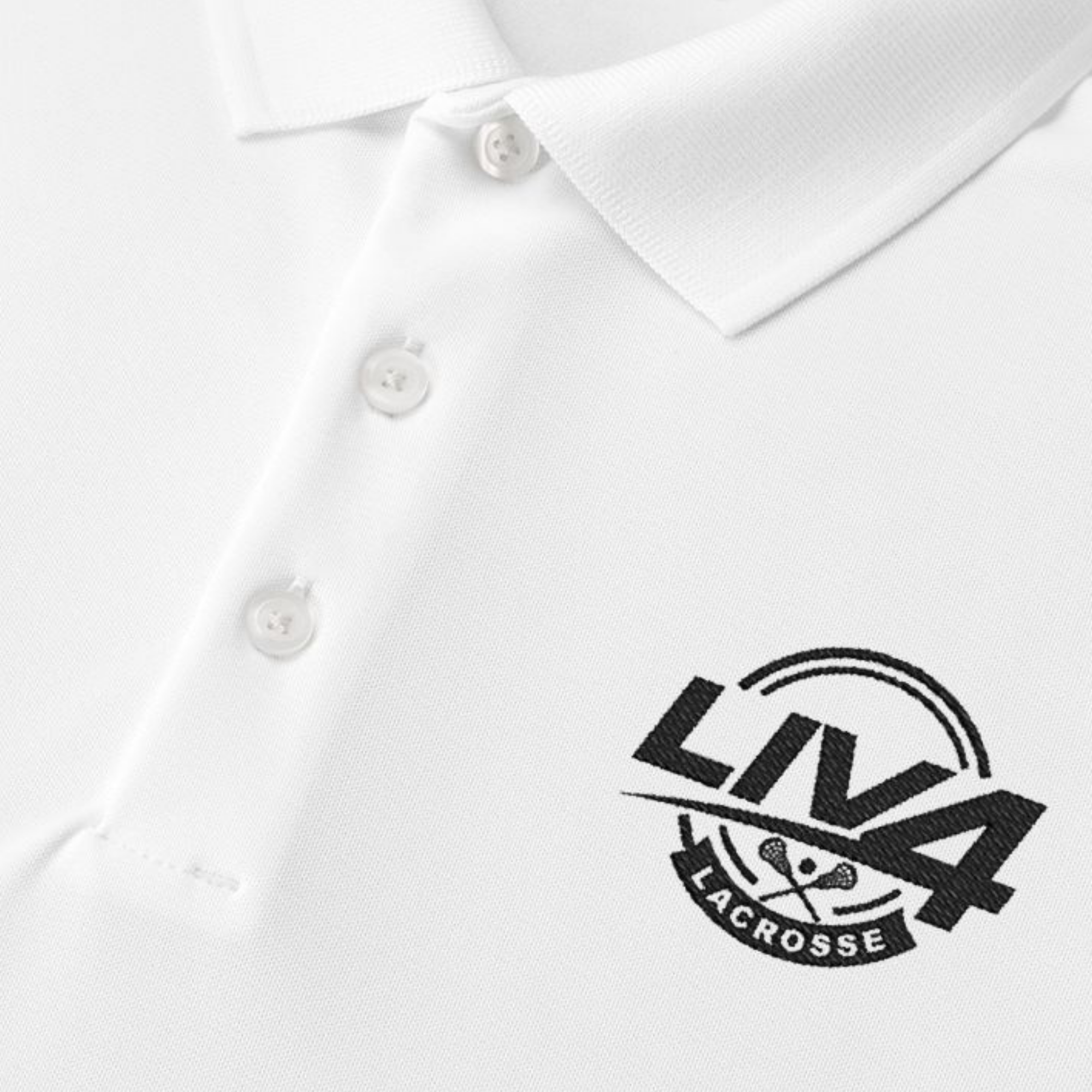 LIV 4 Lacrosse Embroidered Men's Performance Polo | Lightweight UPF 50