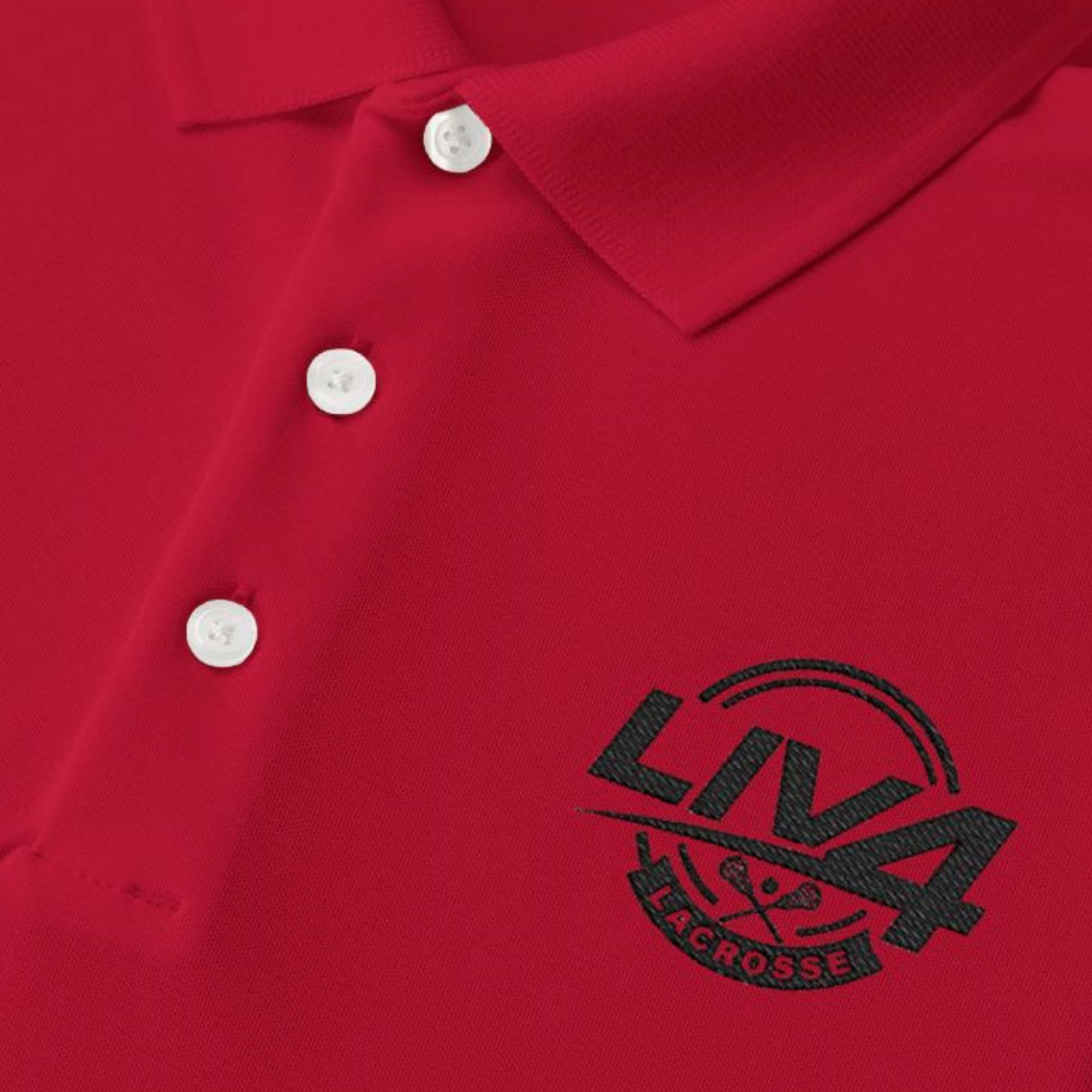 LIV 4 Lacrosse Embroidered Men's Performance Polo | Lightweight UPF 50