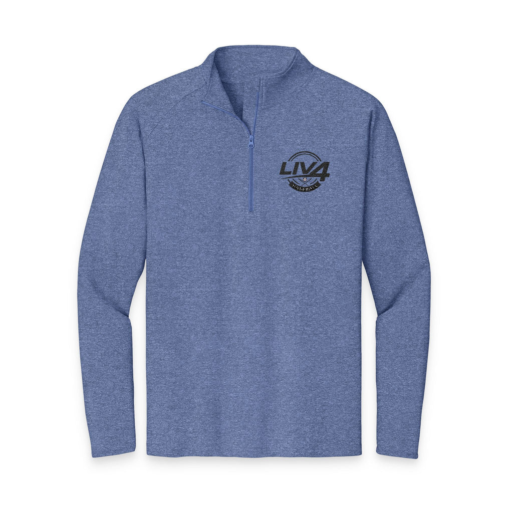 LIV 4 Baseball Embroidered Men's Performance Lightweight Quarter-Zip | Moisture Wicking