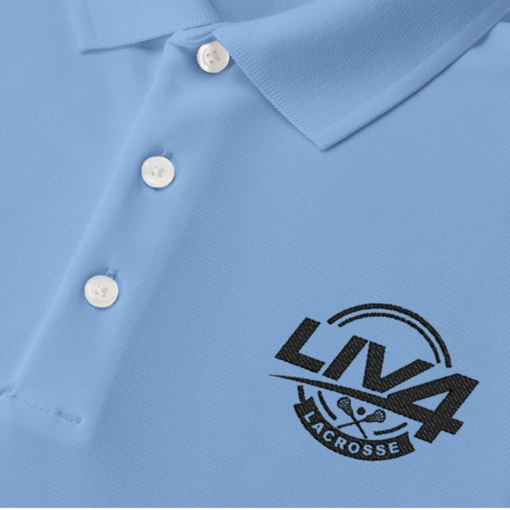 LIV 4 Lacrosse Embroidered Men's Performance Polo | Lightweight UPF 50