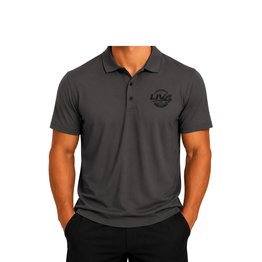 LIV 4 Soccer Embroidered Men's Performance Polo | Lightweight UPF 50