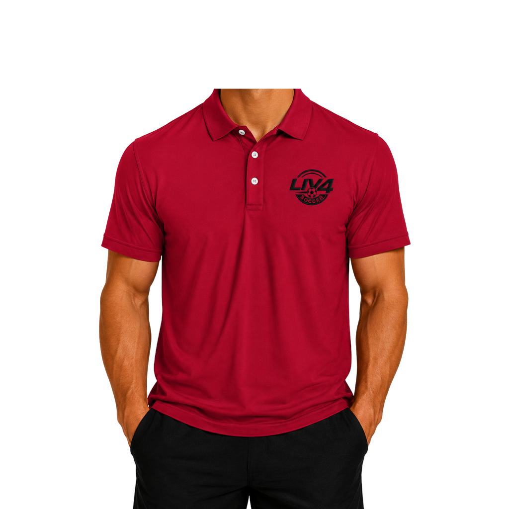 LIV 4 Soccer Embroidered Men's Performance Polo | Lightweight UPF 50