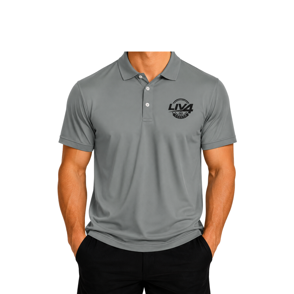 LIV 4 Soccer Embroidered Men's Performance Polo | Lightweight UPF 50