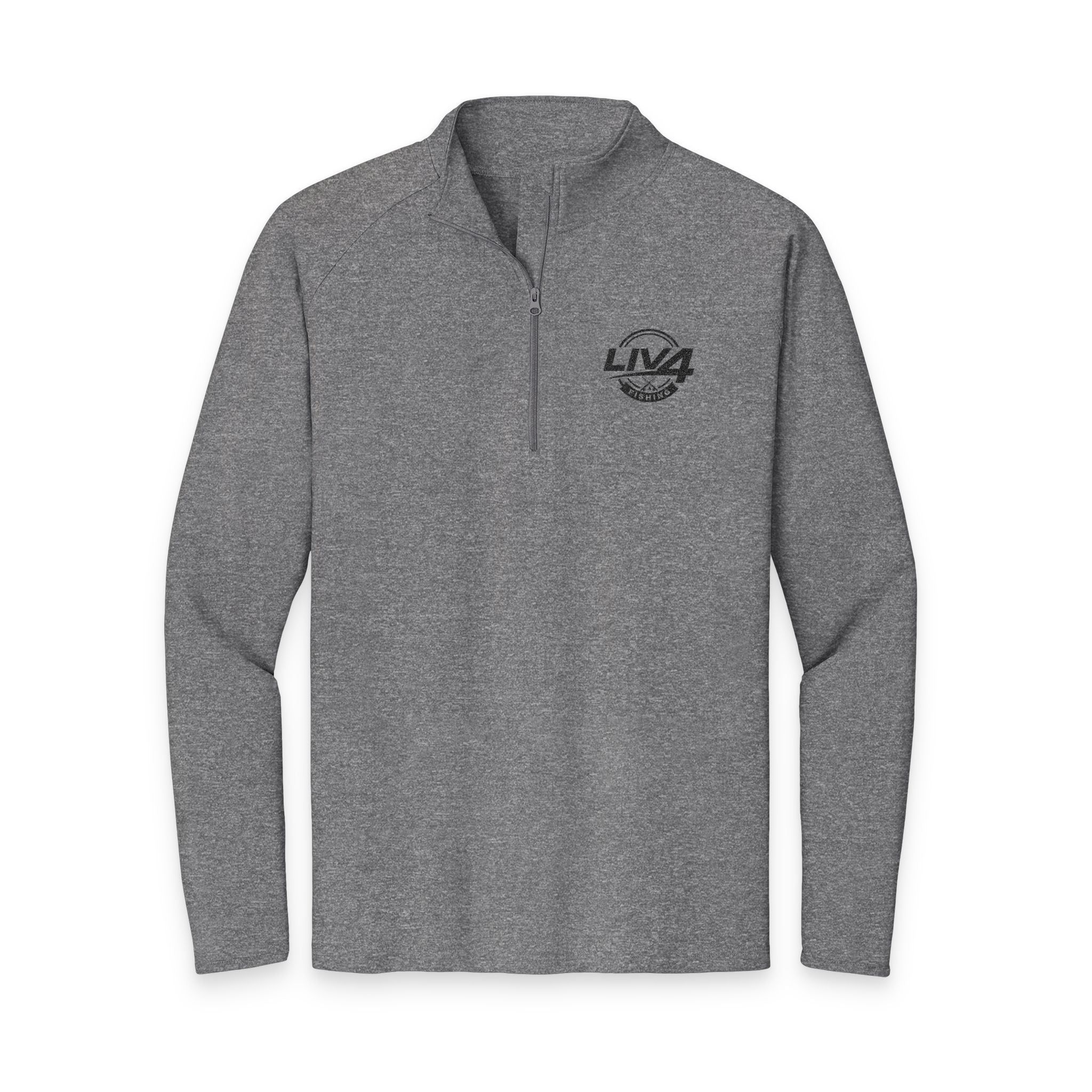 LIV 4 Fishing Embroidered Men's Performance Lightweight Quarter-Zip | Moisture Wicking