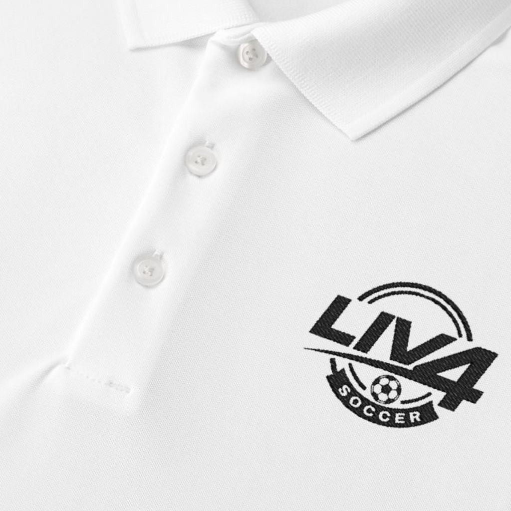 LIV 4 Soccer Embroidered Men's Performance Polo | Lightweight UPF 50