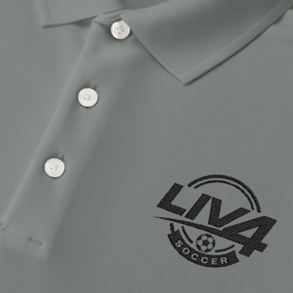 LIV 4 Soccer Embroidered Men's Performance Polo | Lightweight UPF 50