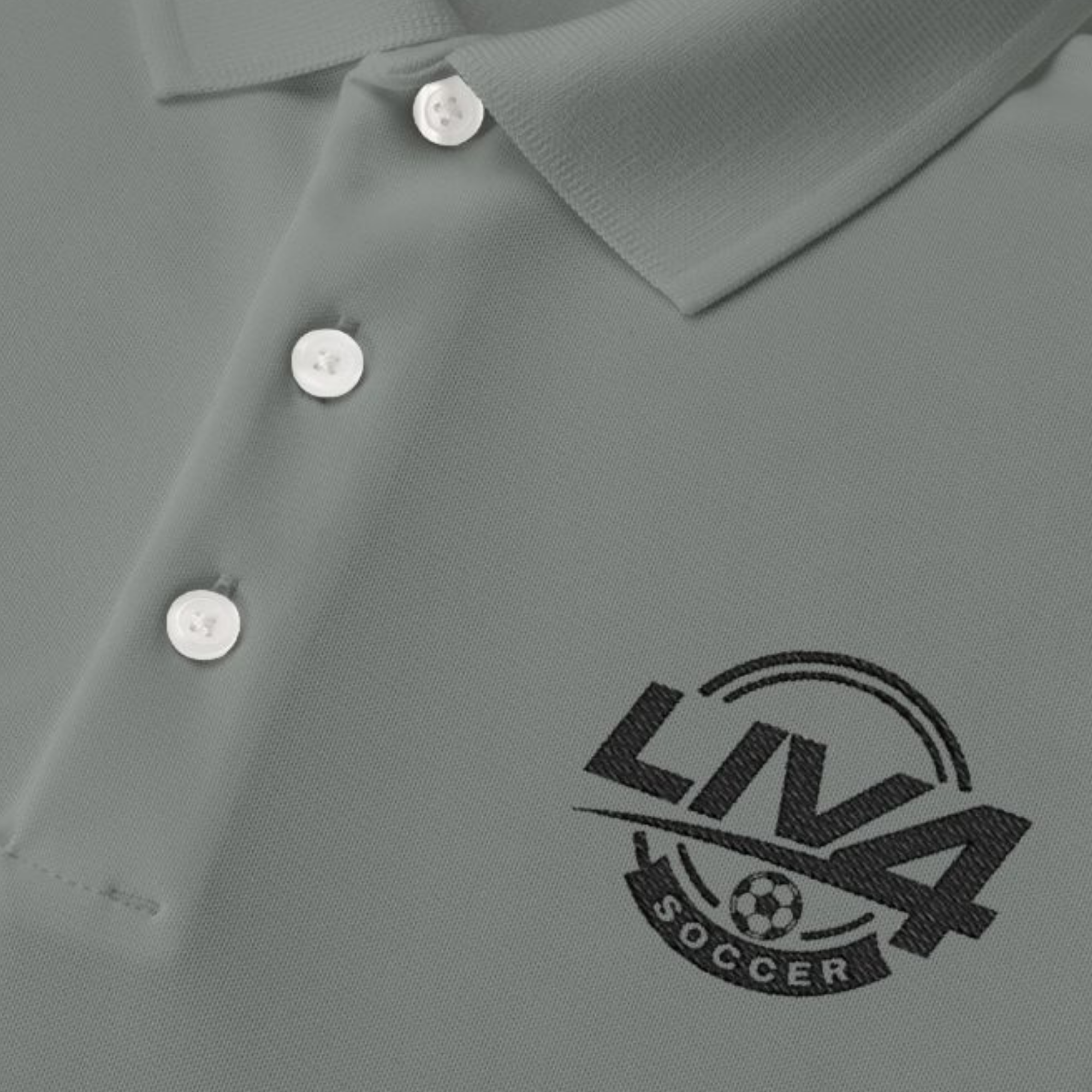 LIV 4 Soccer Embroidered Men's Performance Polo | Lightweight UPF 50