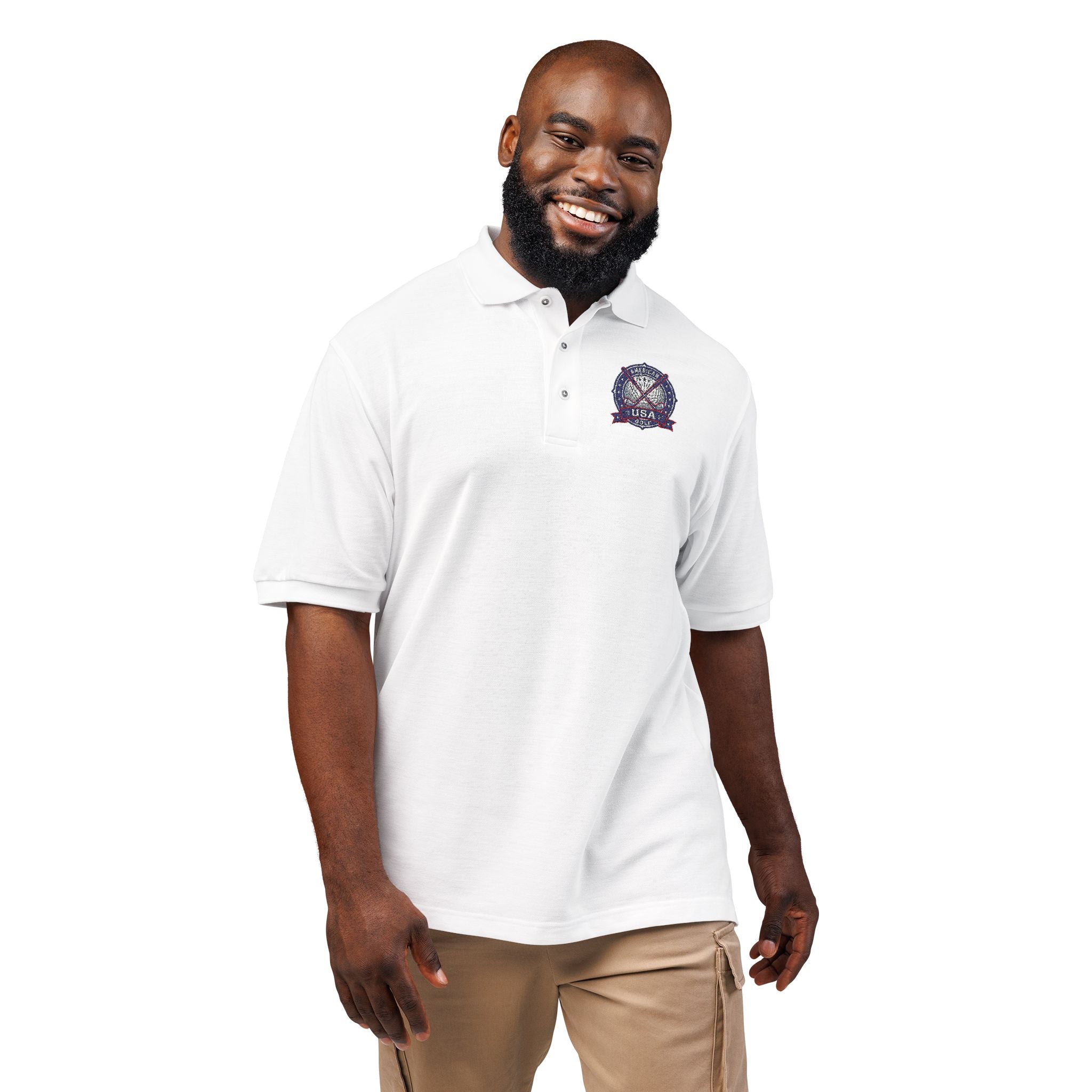 LIV 4 American Golf USA Embroidered Premium Polo | Relaxed Fit